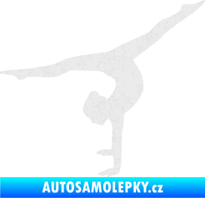 Samolepka Gymnastka 005 levá Ultra Metalic bílá
