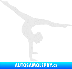 Samolepka Gymnastka 005 pravá Ultra Metalic bílá