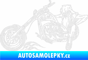 Samolepka Harley 001 levá Ultra Metalic bílá