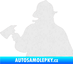 Samolepka Hasič 004 levá Ultra Metalic bílá