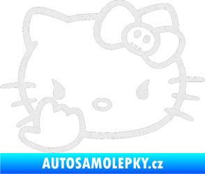 Samolepka Hello Kitty fuck Ultra Metalic bílá