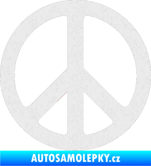 Samolepka Hippies 001 Ultra Metalic bílá