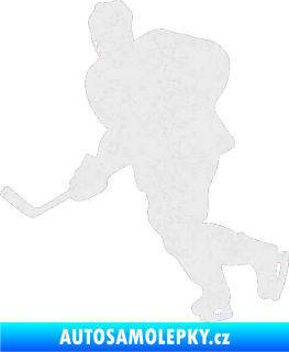 Samolepka Hokejista 009 levá Ultra Metalic bílá