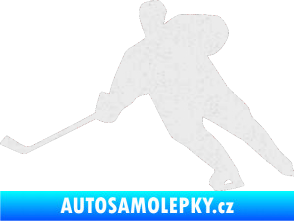 Samolepka Hokejista 014 levá Ultra Metalic bílá