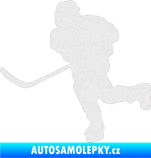 Samolepka Hokejista 017 levá Ultra Metalic bílá