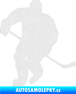 Samolepka Hokejista 020 levá Ultra Metalic bílá