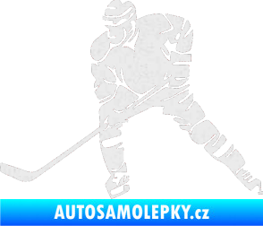 Samolepka Hokejista 026 levá Ultra Metalic bílá