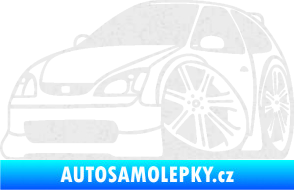 Samolepka Honda Civic karikatura levá Ultra Metalic bílá