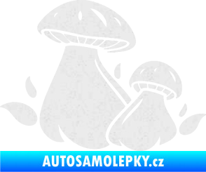 Samolepka Houby 002 levá Ultra Metalic bílá