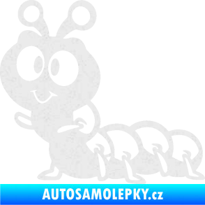 Samolepka Housenka 002 levá Ultra Metalic bílá