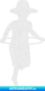Samolepka Hula Hop 001 pravá dítě s obručí Ultra Metalic bílá