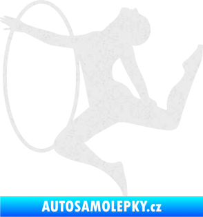 Samolepka Hula Hop 002 levá gymnastka s obručí Ultra Metalic bílá