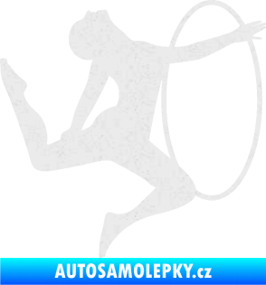 Samolepka Hula Hop 002 pravá gymnastka s obručí Ultra Metalic bílá