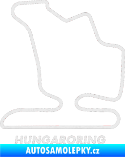 Samolepka Okruh Hungaroring Ultra Metalic bílá
