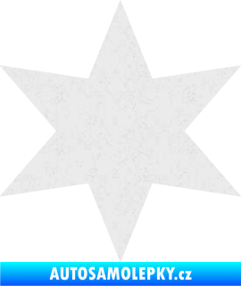 Samolepka Hvězda 002 Ultra Metalic bílá