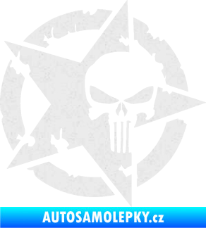 Samolepka Hvězda army 004 Punisher Ultra Metalic bílá