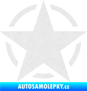 Samolepka Hvězda US Army 001 Ultra Metalic bílá