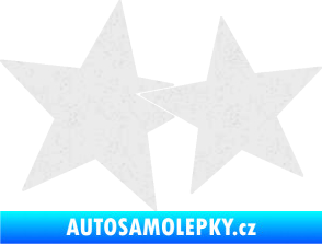 Samolepka Hvězdy 002 levá spojené Ultra Metalic bílá