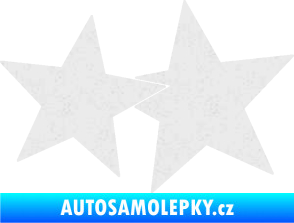 Samolepka Hvězdy 002 pravá spojené Ultra Metalic bílá