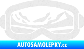 Samolepka I love snow brýle pravá Ultra Metalic bílá