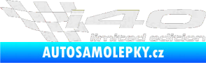 Samolepka i40 limited edition levá Ultra Metalic bílá