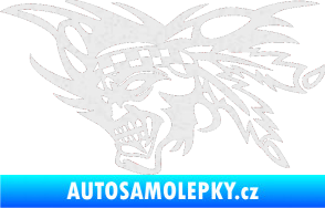 Samolepka Indián 001 levá Ultra Metalic bílá