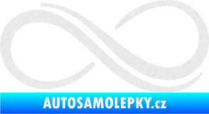 Samolepka Infinity 001 pravá symbol nekonečno Ultra Metalic bílá