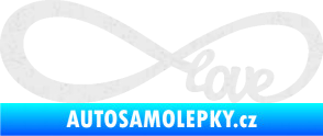 Samolepka Infinity 004 love Ultra Metalic bílá
