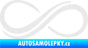 Samolepka Inifinity 001 levá Ultra Metalic bílá