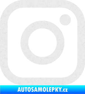 Samolepka Instagram logo Ultra Metalic bílá