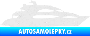 Samolepka Jachta 002 pravá Ultra Metalic bílá