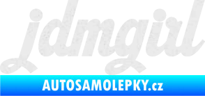 Samolepka Jdm girl 002 nápis Ultra Metalic bílá