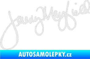 Samolepka Podpis Jeremy Mayfield  Ultra Metalic bílá