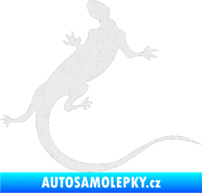 Samolepka Ještěrka 004 pravá Ultra Metalic bílá
