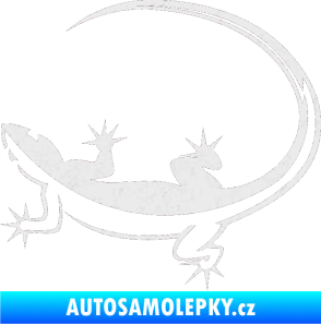 Samolepka Ještěrka 010 levá Ultra Metalic bílá
