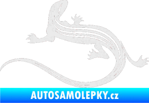 Samolepka Ještěrka 011 levá Ultra Metalic bílá