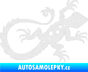 Samolepka Ještěrka 012 pravá Ultra Metalic bílá