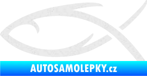 Samolepka Jesus rybička 008 Ultra Metalic bílá