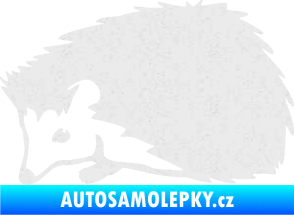 Samolepka Ježek 002 levá Ultra Metalic bílá