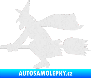 Samolepka Ježibaba levá Ultra Metalic bílá