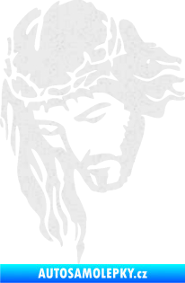 Samolepka Ježíš 003 levá Ultra Metalic bílá