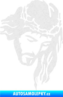 Samolepka Ježíš 003 pravá Ultra Metalic bílá