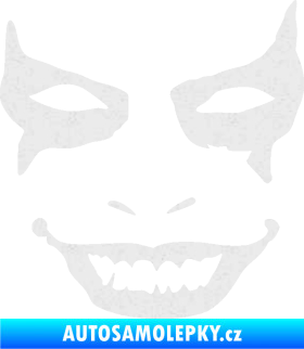 Samolepka Joker 004 tvář pravá Ultra Metalic bílá
