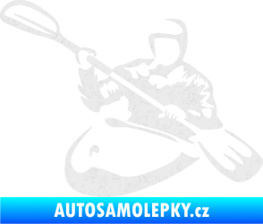 Samolepka Kajakář 004 levá Ultra Metalic bílá