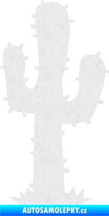 Samolepka Kaktus 001 pravá Ultra Metalic bílá
