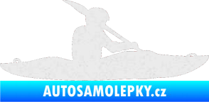 Samolepka Kanoista 003 pravá Ultra Metalic bílá