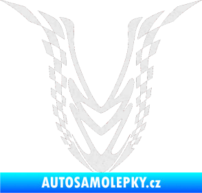 Samolepka Kapota 006 šachovnice Ultra Metalic bílá