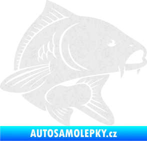 Samolepka Kapr 008 pravá Ultra Metalic bílá