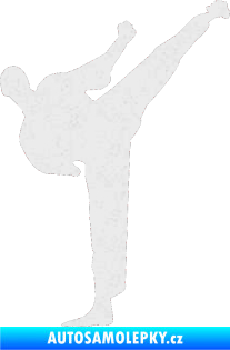 Samolepka Karate 001 pravá Ultra Metalic bílá