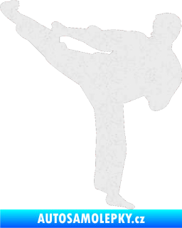 Samolepka Karate 008 levá Ultra Metalic bílá